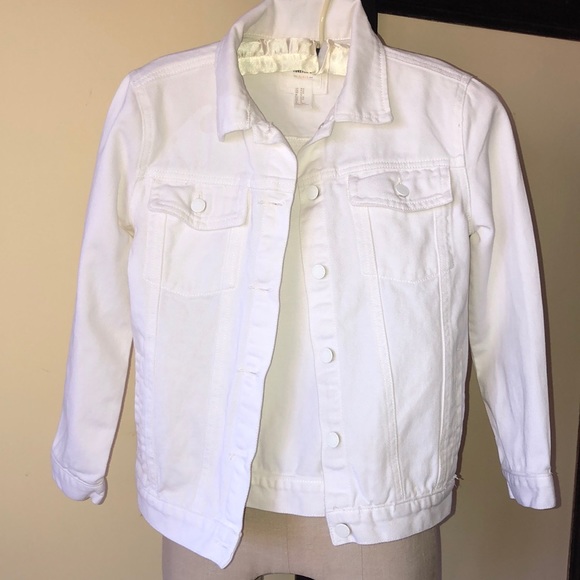 forever 21 white denim jacket